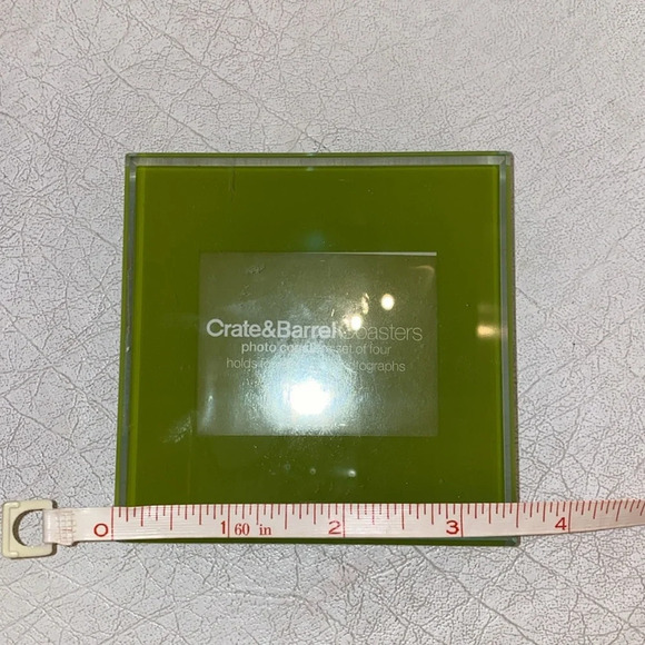 NWT Crate & Barrel Glass Coaster set - Picture 5 of 6
